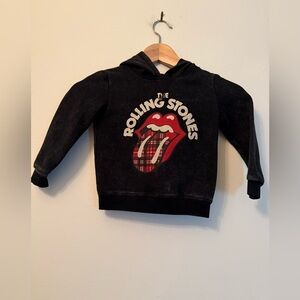 The Rolling Stones Black Hoodie with Red Logo